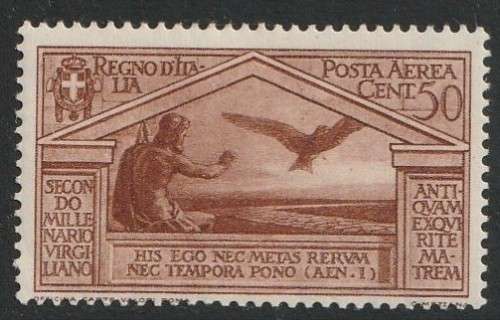 ITALY -  1930  AIRMAIL Issue  50c brown *MM*