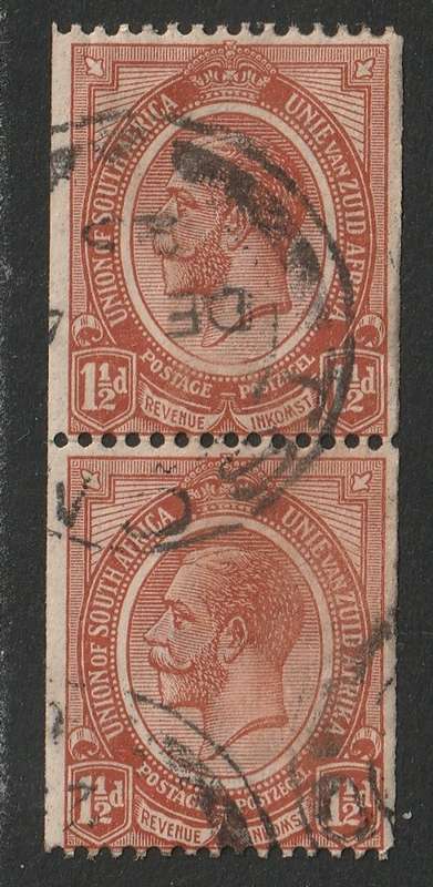 UNION  KINGS HEADS 1913 -1&1/2d vertical coil pair VF USED