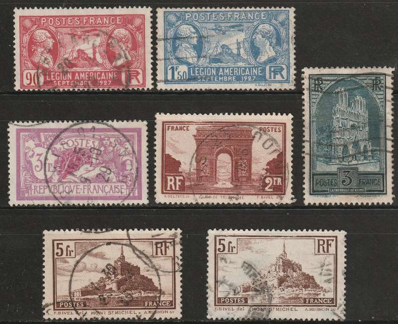 FRANCE - 1927/1929  issues  Complete and Part sets VF USED