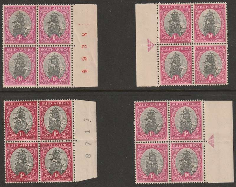 UNION  -  HYPHENATED PICTORIALS - 1d Four block of four **MNH**