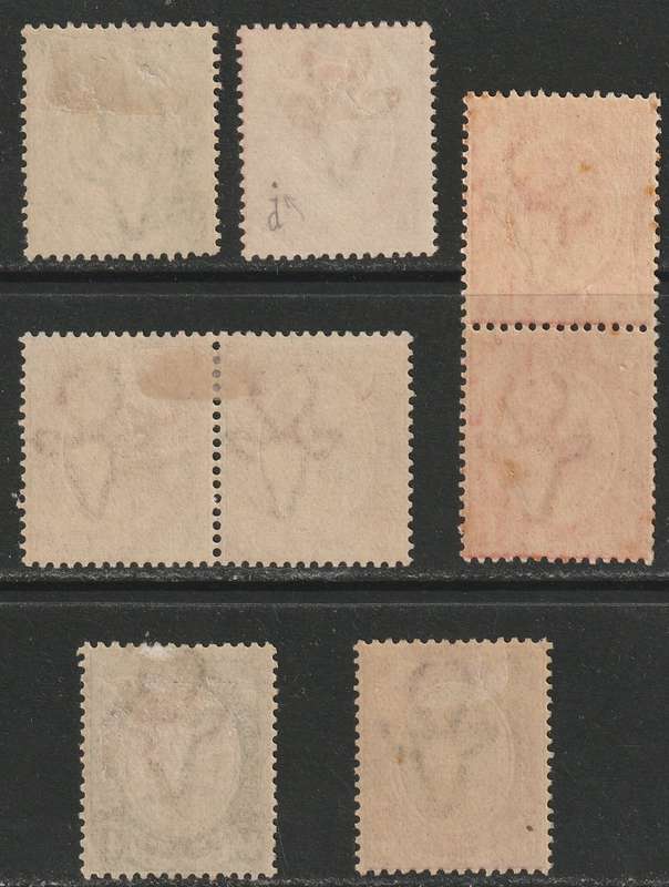 UNION  KINGS HEADS 1913 Nice mint selection including tete-beche  *MM/MNH**
