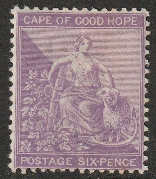 CAPE of GOOD HOPE  - 1884  Wmk Cabled Anchor 6d purple SACC 47a *MM*