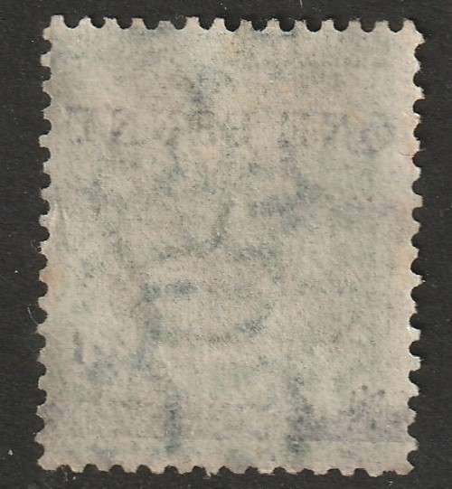 CAPE of GOOD HOPE  - 1876  1s green surcharged ONE PENNY  SACC 28 VF USED
