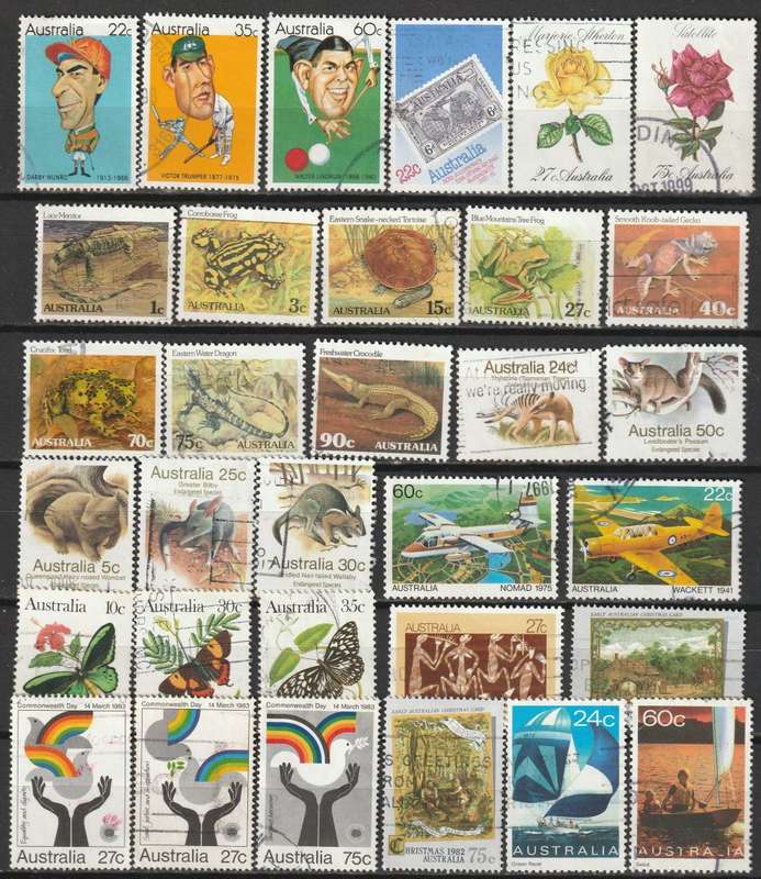 AUSTRALIA - 1980/1983 Part sets (32 stamps)VF USED