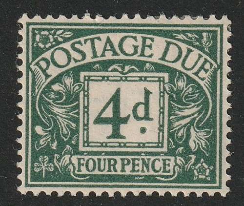 GB - Postage Due 1937 4d Dark grey-green  SG D31 *MM*
