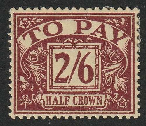 GB - Postage Due 1938  2s6d Purple on yellow paper SG D34 *MM*