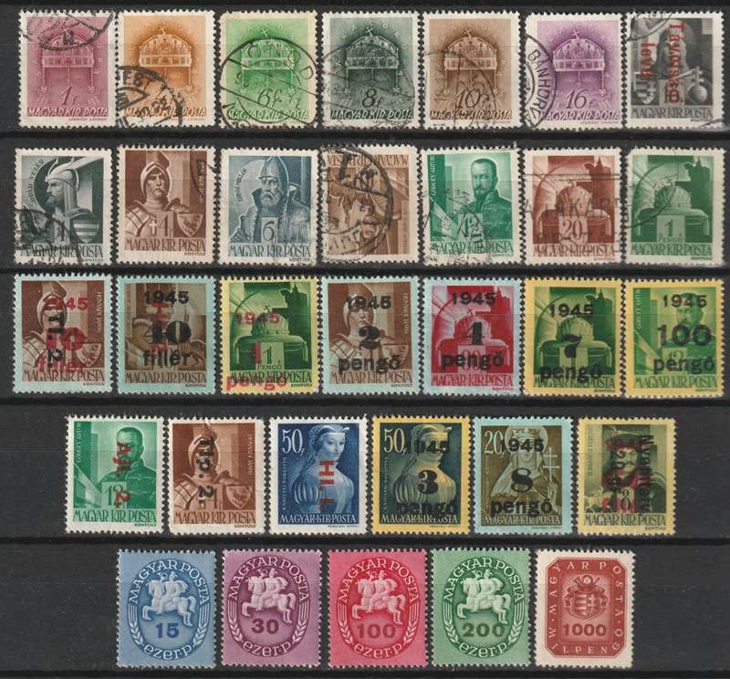 HUNGARY  1942-1946  Excellent mint and used selection (32 stamps)