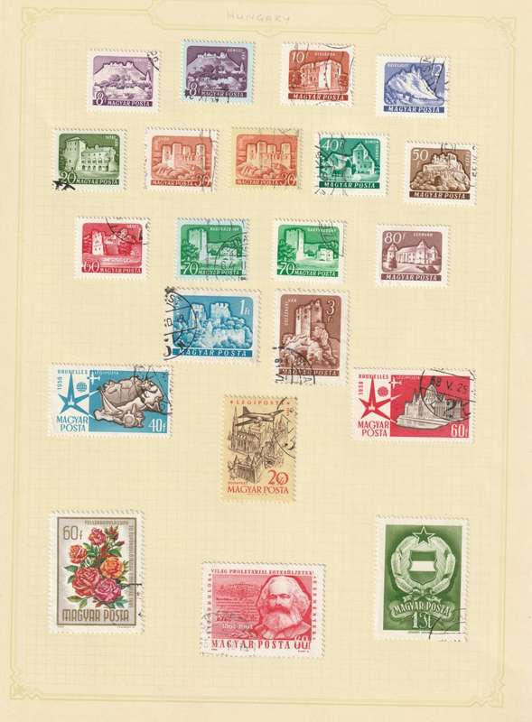 HUNGARY - 1958-1964 Issues    62 stamps on 3 album pages