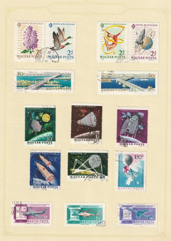 HUNGARY - 1958-1964 Issues    62 stamps on 3 album pages