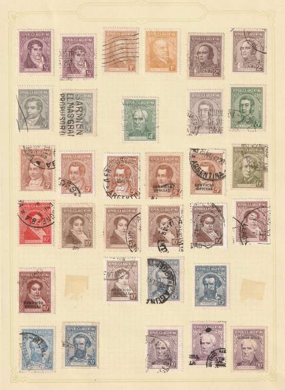 ARGENTINA -    60 stamps on 2 album pages