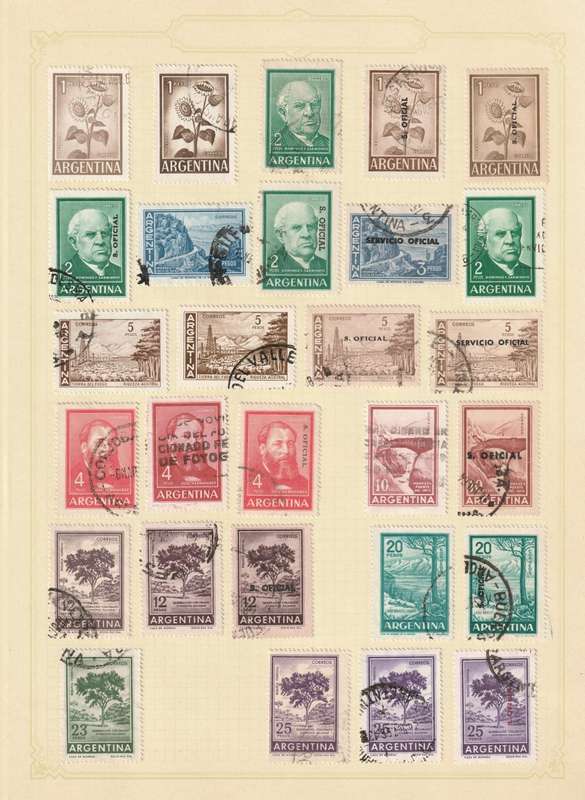 ARGENTINA -    60 stamps on 2 album pages