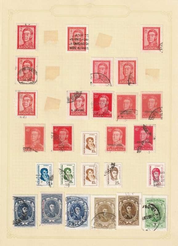 ARGENTINA -    66 stamps on 3 album pages