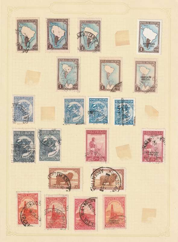 ARGENTINA -    66 stamps on 3 album pages