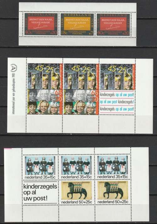 NEDERLAND - Three complete sets  minisheets **MNH**