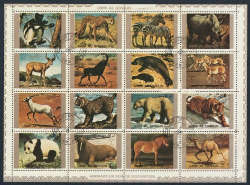 THEMATICS - Wild Animals Issue Complete set minisheet
