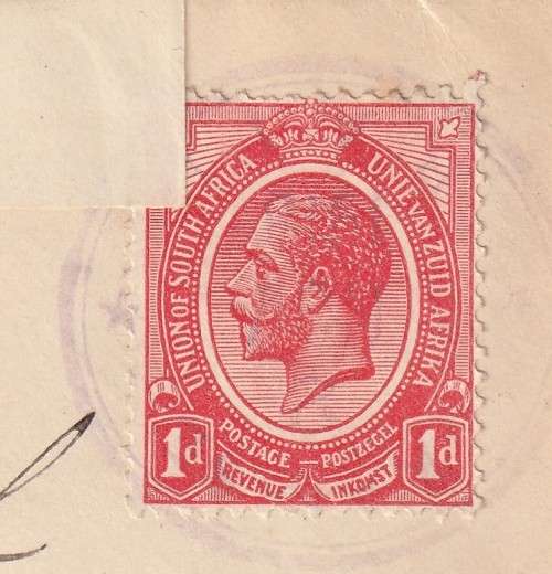 SWA - South Africa occupation - 1918 Kings head 1d  used on censored cover  to Windhoek