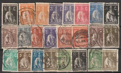 PORTUGAL - 1912/26 Ceres issues, part set used