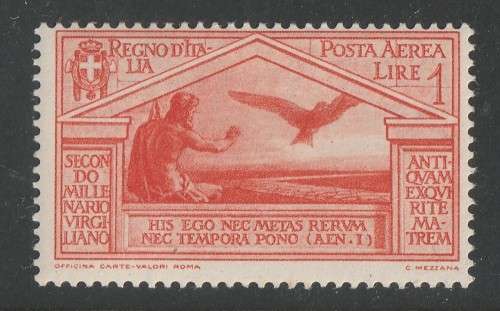 ITALY - 1930 Airmail issue  1 Lira orange *LMM*