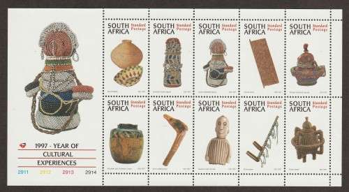 RSA -  1997 Year of Cultural Experiences Issue (Standard Postage) Full sheet of 10   **MNH**