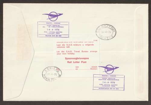 RSA - 1976 Official Cover First Electric Train in very fine conditions