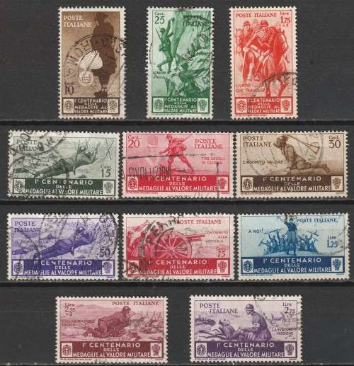 ITALY -  1934 Military Medal Issue Complete set  VF USED