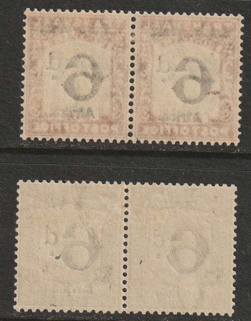 SWA - 1923 POSTAGE DUE Group I  6d black & brown and Black and slate SACC 8/9 *LMM*