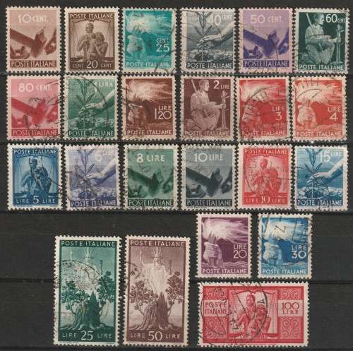 ITALY - 1945 Democracy Issue Complete set VF USED