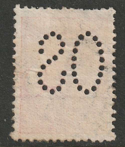 AUSTRALIA - 1913 Official Issue  Roos 4d orange (S with 17 holes)  VF USED