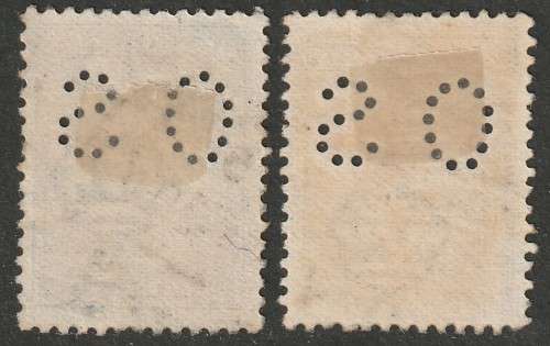 AUSTRALIA - 1913 Official Issue  Roos 4d orange (S with 17 holes)  VF USED