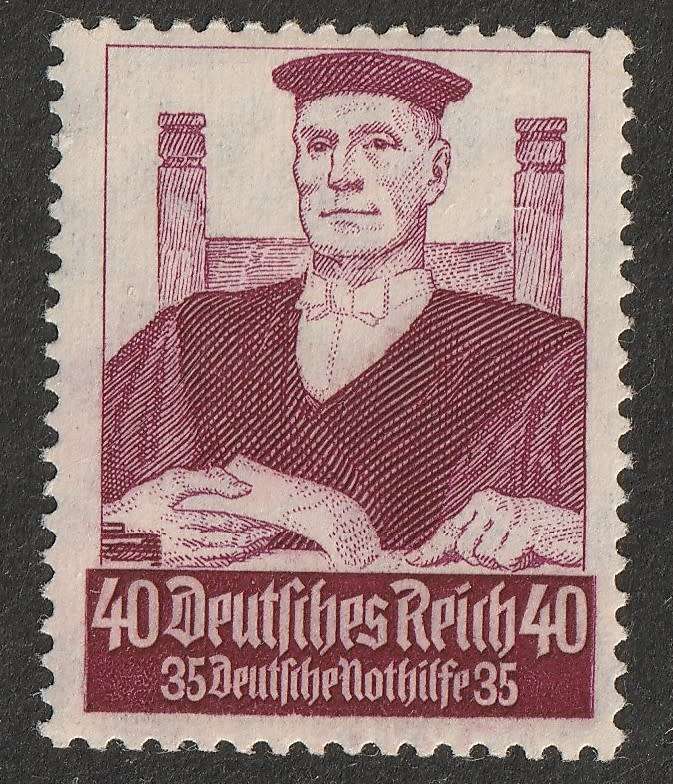 GERMANY - 1934  Welfare Fund Issue  40+35pfg Purple-red *MM* Top value of the set.