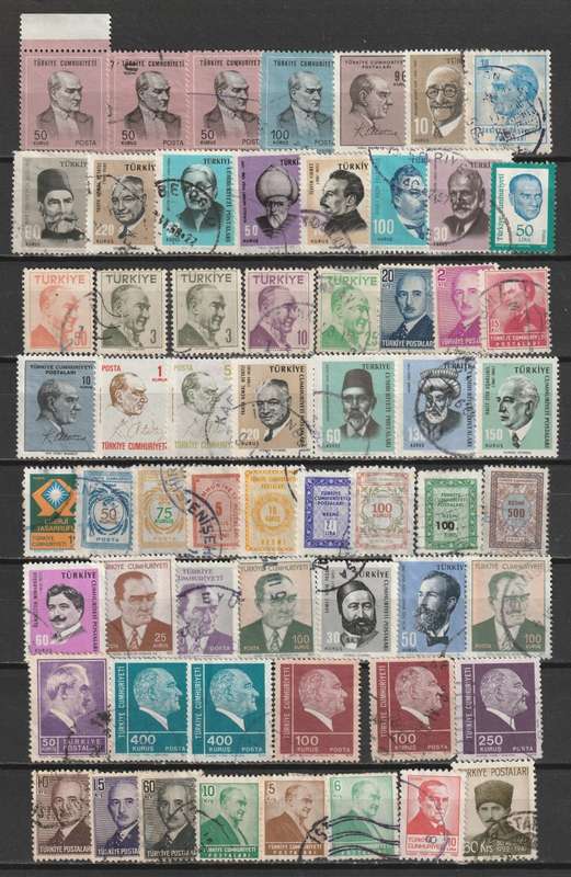 TURKEY  Nice used range(60 stamps)