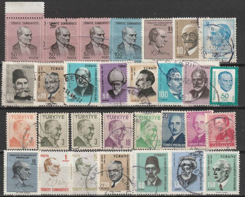 TURKEY  Nice used range(60 stamps)