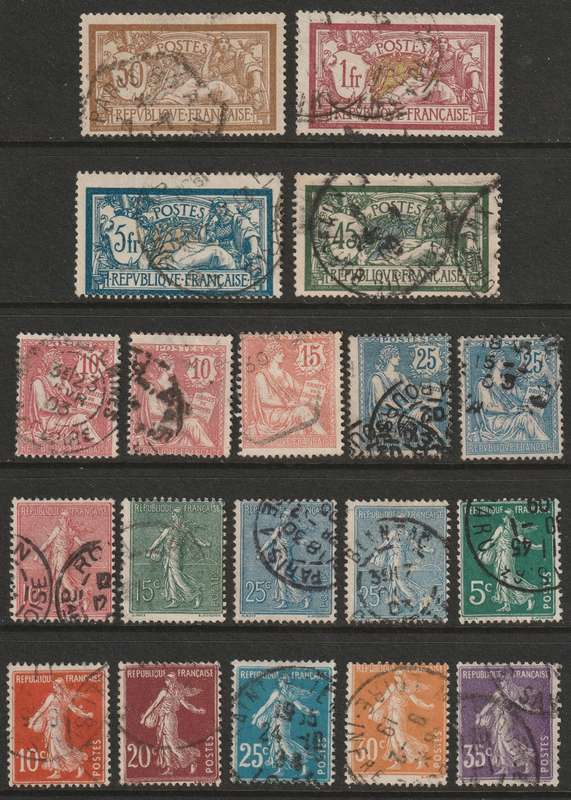 FRANCE - 1900-1906 Issues Part sets VF USED