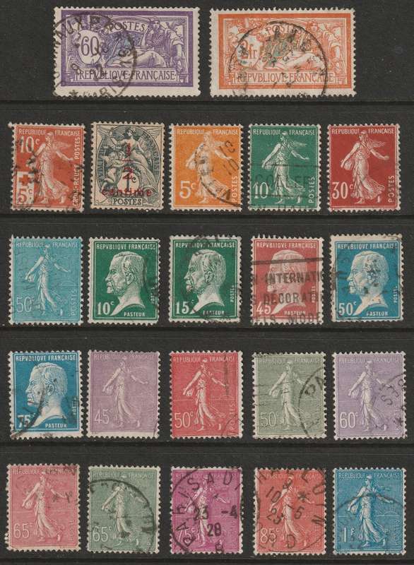 FRANCE - 1914-1924 Issues Part sets VF USED