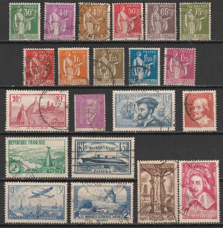 FRANCE - 1932-1936 Issues Complete and  Part sets VF USED