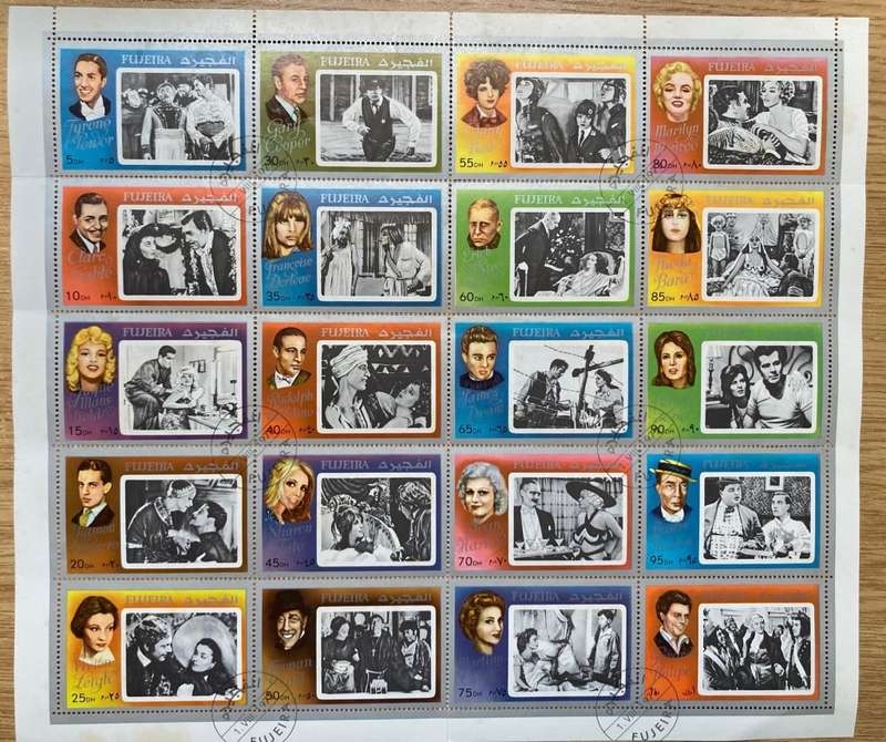 Thematic - FILM ACTORS  Issues   Minisheet Cancelled To Order.