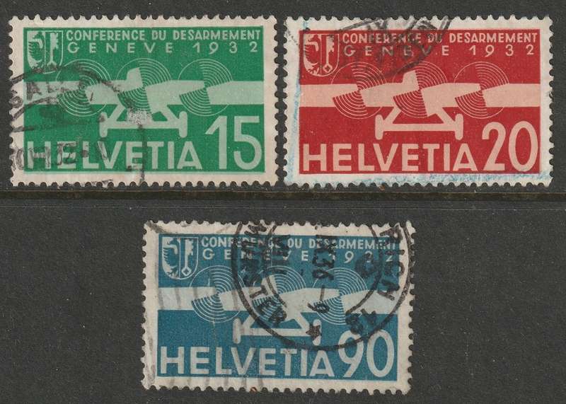 SWITZERLAND - 1932 World Disarmament Conference, Geneva  Issue Complete set VF USED