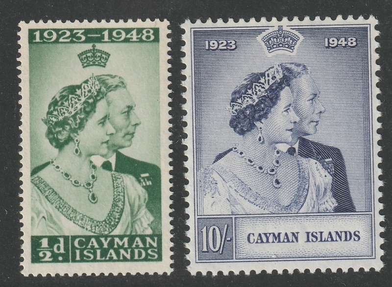 CAYMAN ISLANDS  - 1948 Silver Royal Wedding Anniversary Complete set **MNH**