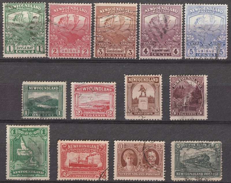 NEWFOUNDLAND - 1919 to 1929 Issues Part sets VF USED