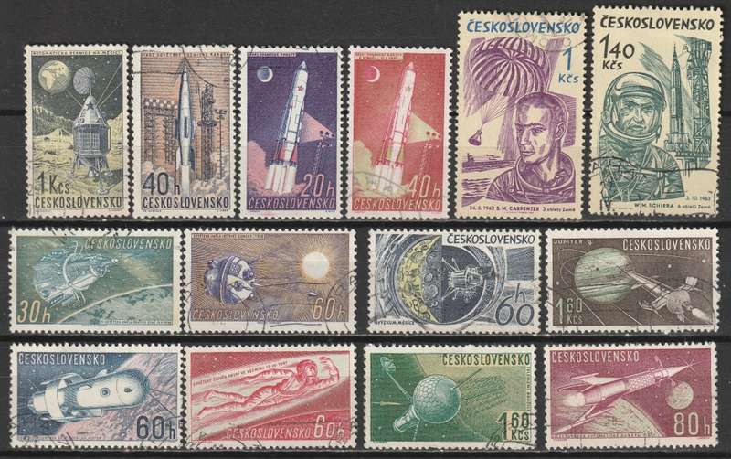 BULKLOT SALE -  Space Issues. Part sets VF USED  (33 stamps)