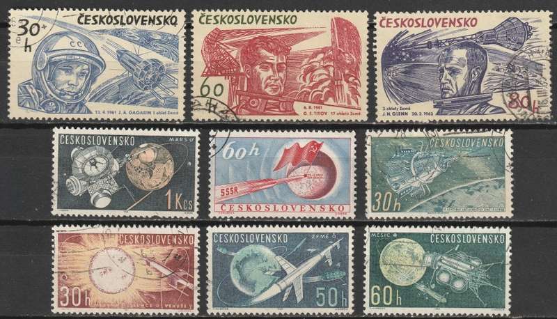 BULKLOT SALE -  Space Issues. Part sets VF USED  (33 stamps)