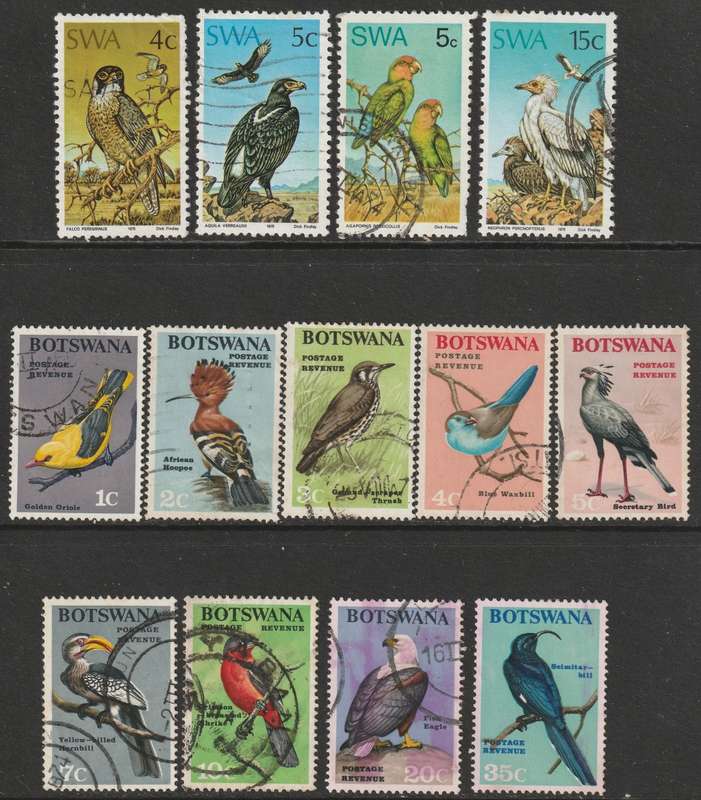 BULKLOT SALE -  BIRDS Issues  Very nice used selection (47 stamps)