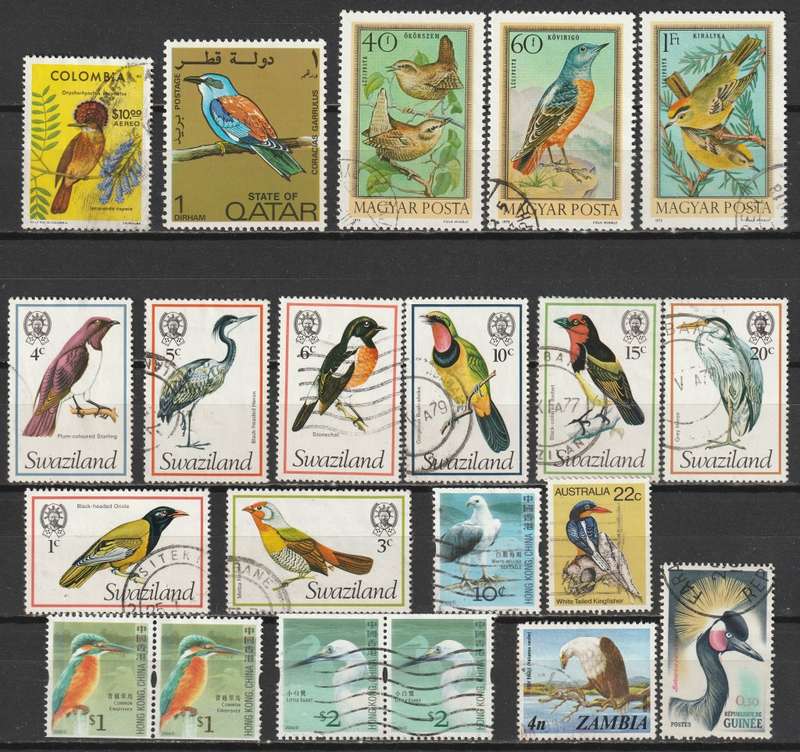 BULKLOT SALE -  BIRDS Issues  Very nice used selection (47 stamps)