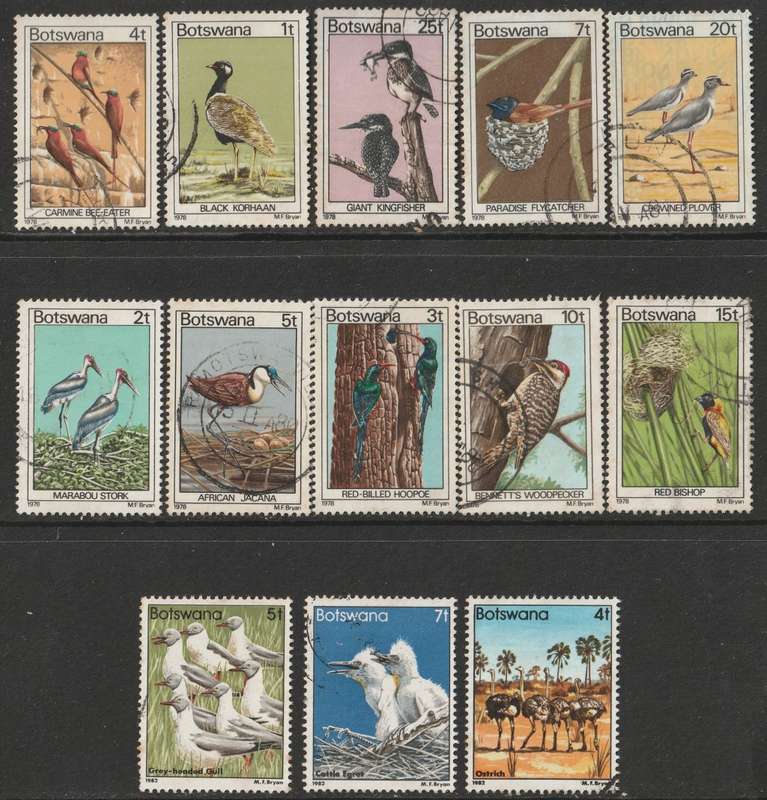 BULKLOT SALE -  BIRDS Issues  Very nice used selection (47 stamps)