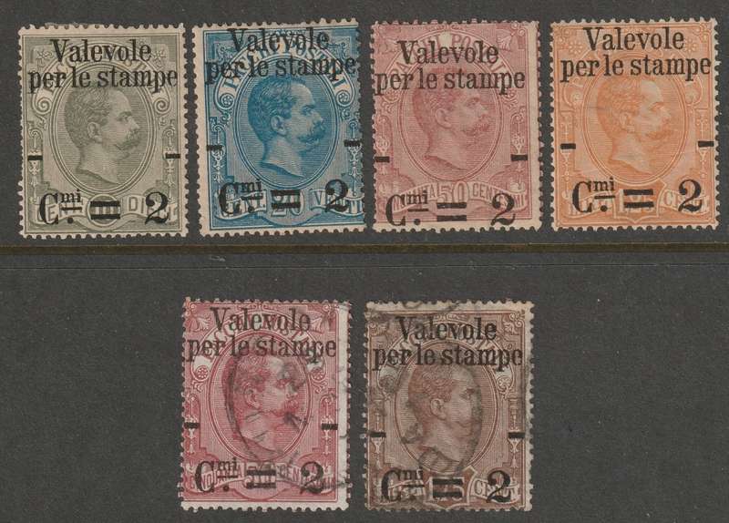 ITALY -  1890 Parcel stamp overprinted 2C . Used and unused range.