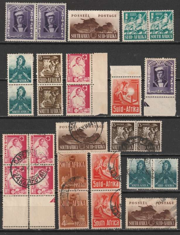 UNION  - 1941 War Effort Large format Nice pair and singles range mint and used.