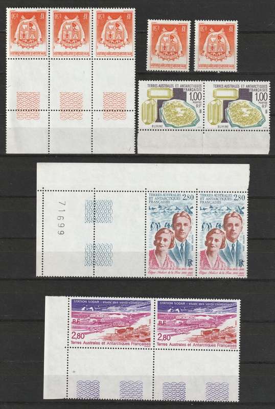 French Colonies - South Antarctic Territories Blocks,pairs and single selection **MNH**