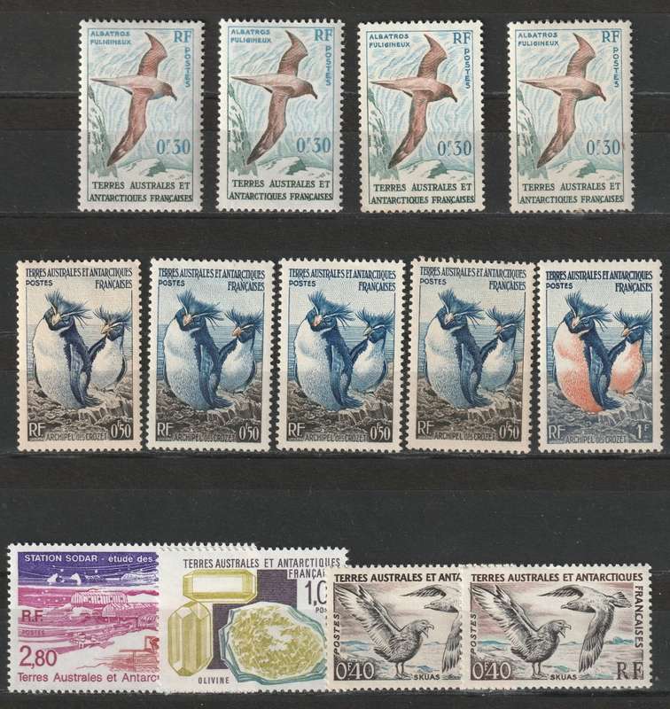 French Colonies - South Antarctic Territories Blocks,pairs and single selection **MNH**