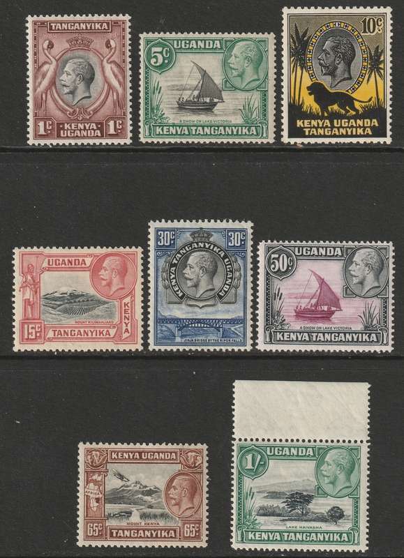 Kenya Uganda & Tanganyika - 1935 KGV Issue Part set to 1 shilling *MM/MNH**