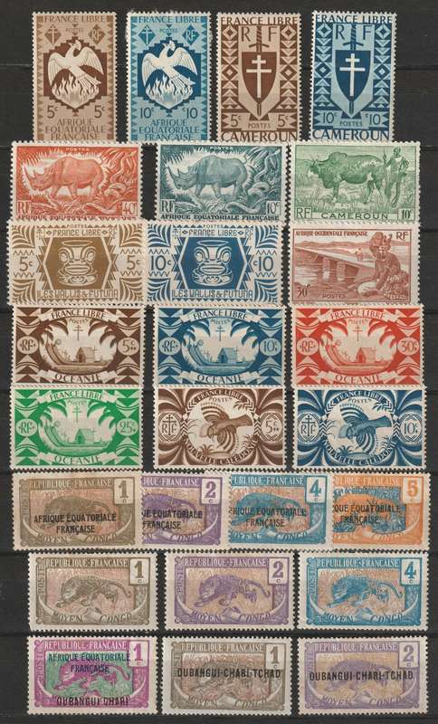 French Colonies - Nice range of issues all mint.